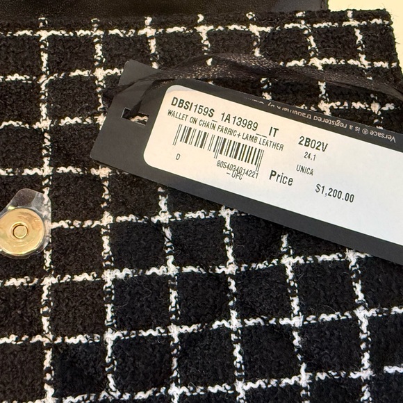 BNWT Versace WOC with tweed and lamb skin leather interior - Picture 9 of 9